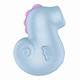 Вакуумный стимулятор клитора с вибрацией Satisfyer Sea Pony, голубой