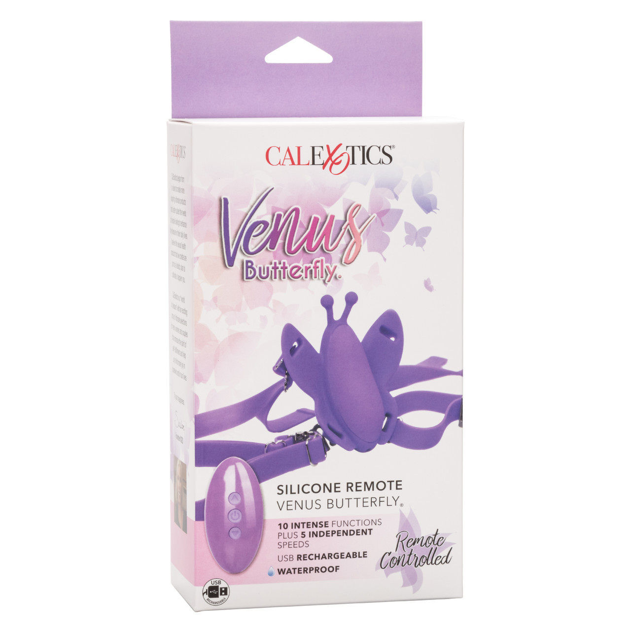 Вибротрусики с пультом ДУ CalExotics Venus Butterfly, фиолетовые
