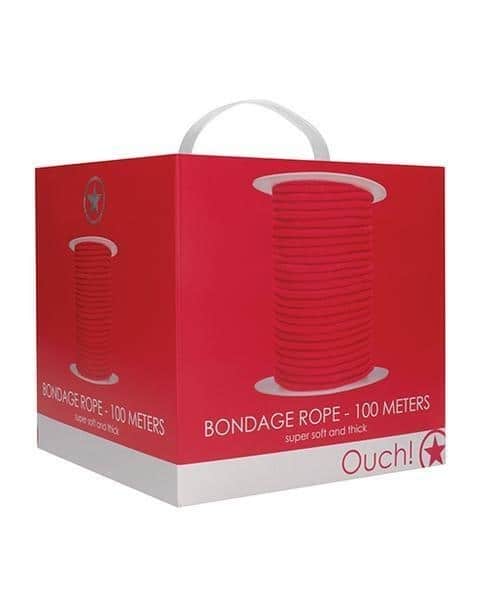 Веревка для связывания Shots Ouch! Bondage Rope, красная 100 м