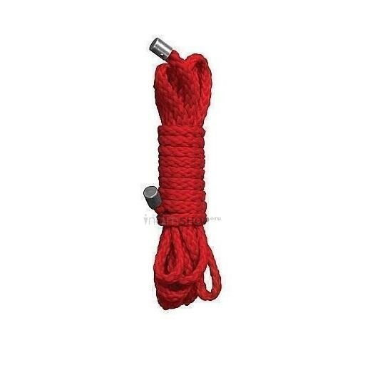 Веревка Shots Kinbaku Mini Rope Ouch! 1,5 метра, красный от IntimShop