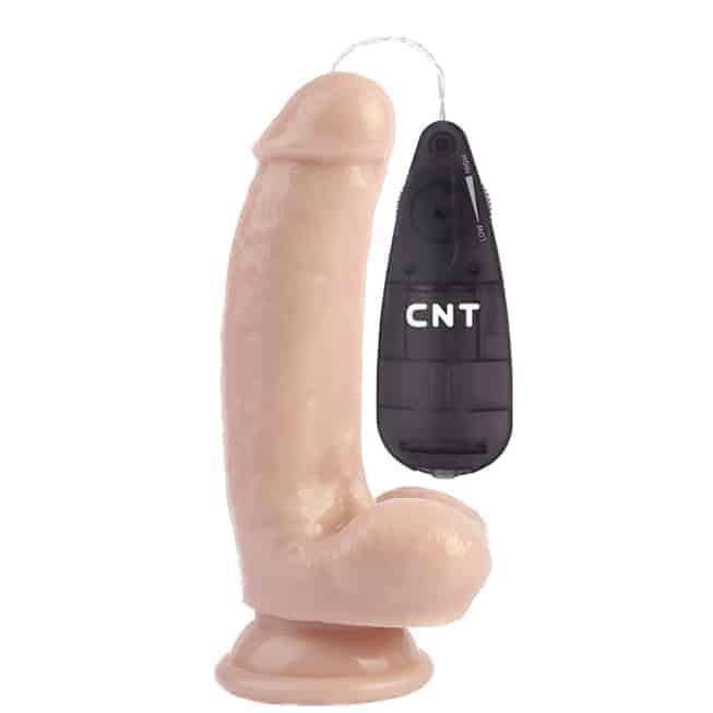 Вибратор CNT Stud Realistic Vibrator 17.5 см, телесный - фото 1