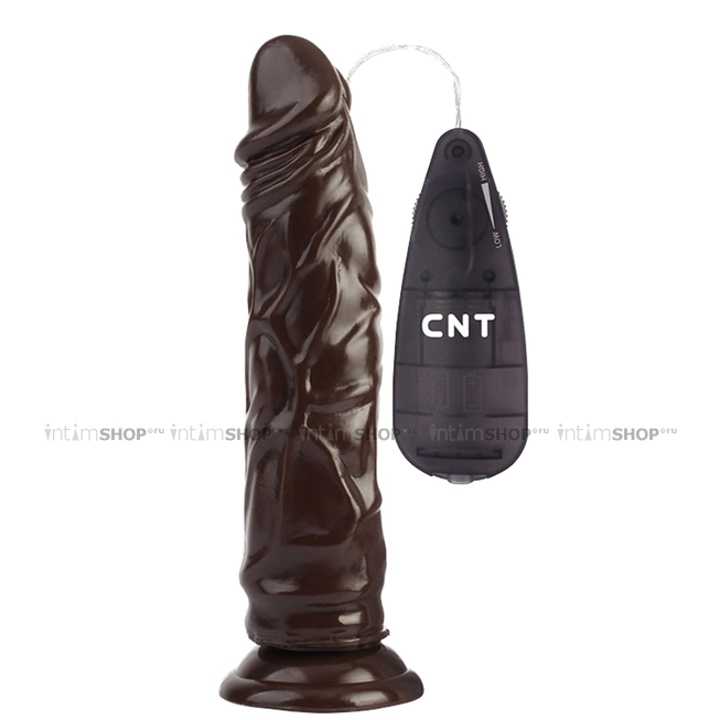 Вибратор CNT Dick Buddies: Stud Realistic Dong 21.4 см, коричневый - фото 1