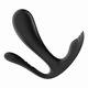 Вибратор для ношения с вагинальным и анальным отростком Satisfyer Top Secret+, черный