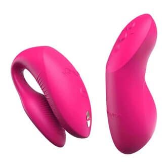 Сенсорный вибратор для пар We-Vibe Chorus Pro с пультом ДУ, розовый