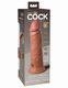 Вибратор KC Elite 8" Vibrating Silicone Dong, телесный, загорелый