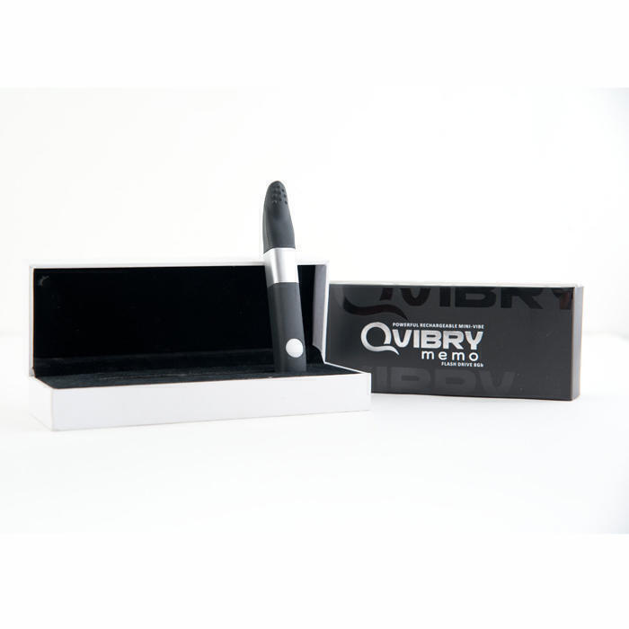 Вибратор клиторальный Qvibry 8GB USB памяти, черный