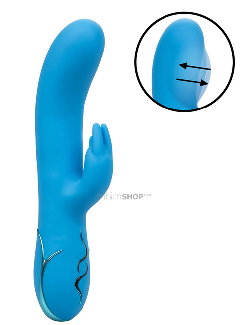 

Вибратор-кролик CalExotics Insatiable G Inflatable G-Bunny с функцией надува, голубой