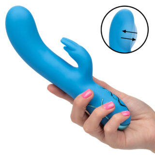 Вибратор-кролик CalExotics Insatiable G Inflatable G-Bunny с функцией надува, голубой