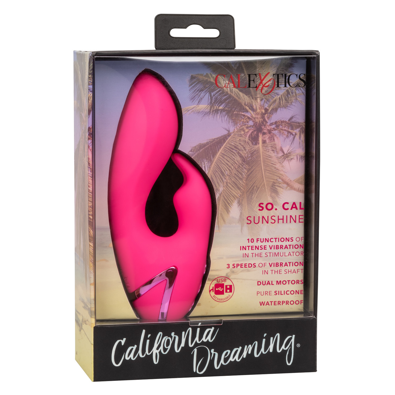 Вибратор-кролик CalExotics California Dreaming So. Cal Sunshine, розовый