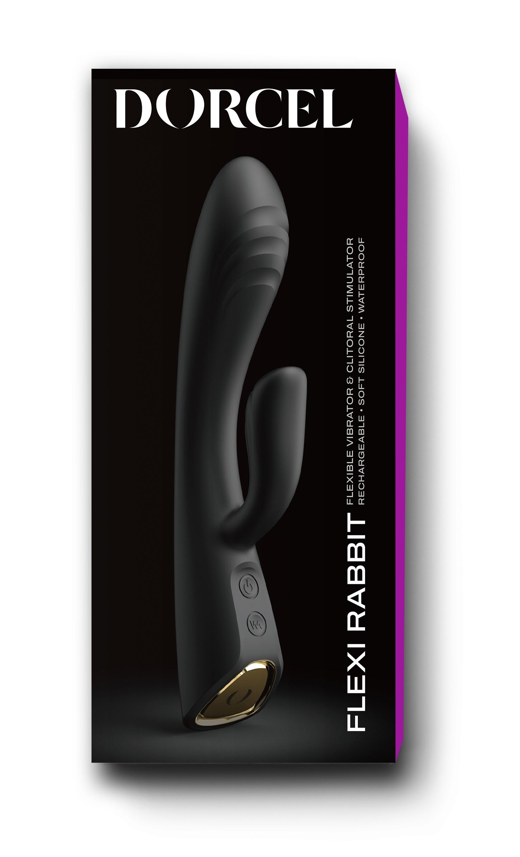 Вибратор-кролик с нагревом Dorcel Flexi Rabbit, чёрный