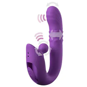 Вибратор PipeDream Fantasy For Her Harmoni Pro с ротацией, имитацией фингеринга и расширением, фиолетовый
