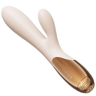 Вибратор-кролик Kissky Crave Bunny с нагревом, бежевый
