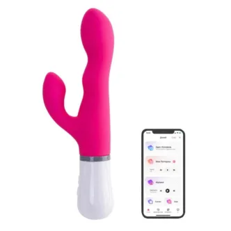 Вибратор-кролик с ротацией Lovense Nora, розовый