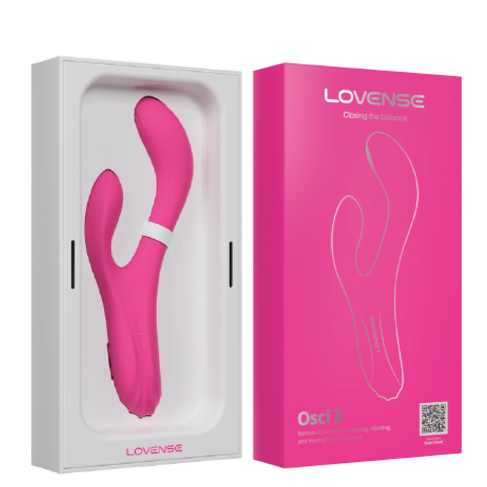 Вибратор-кролик с осцилляцией и нагревом Lovense Osci 3, розовый