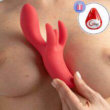 Вибратор-кролик с 4 моторами Woma Shakira, красный