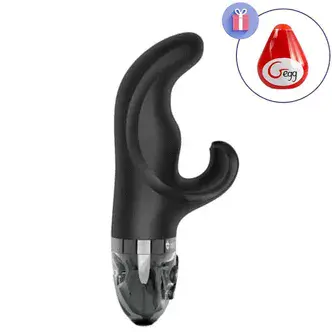 Вибратор-кролик с электростимуляцией Mystim Hop Hop Bob, черный