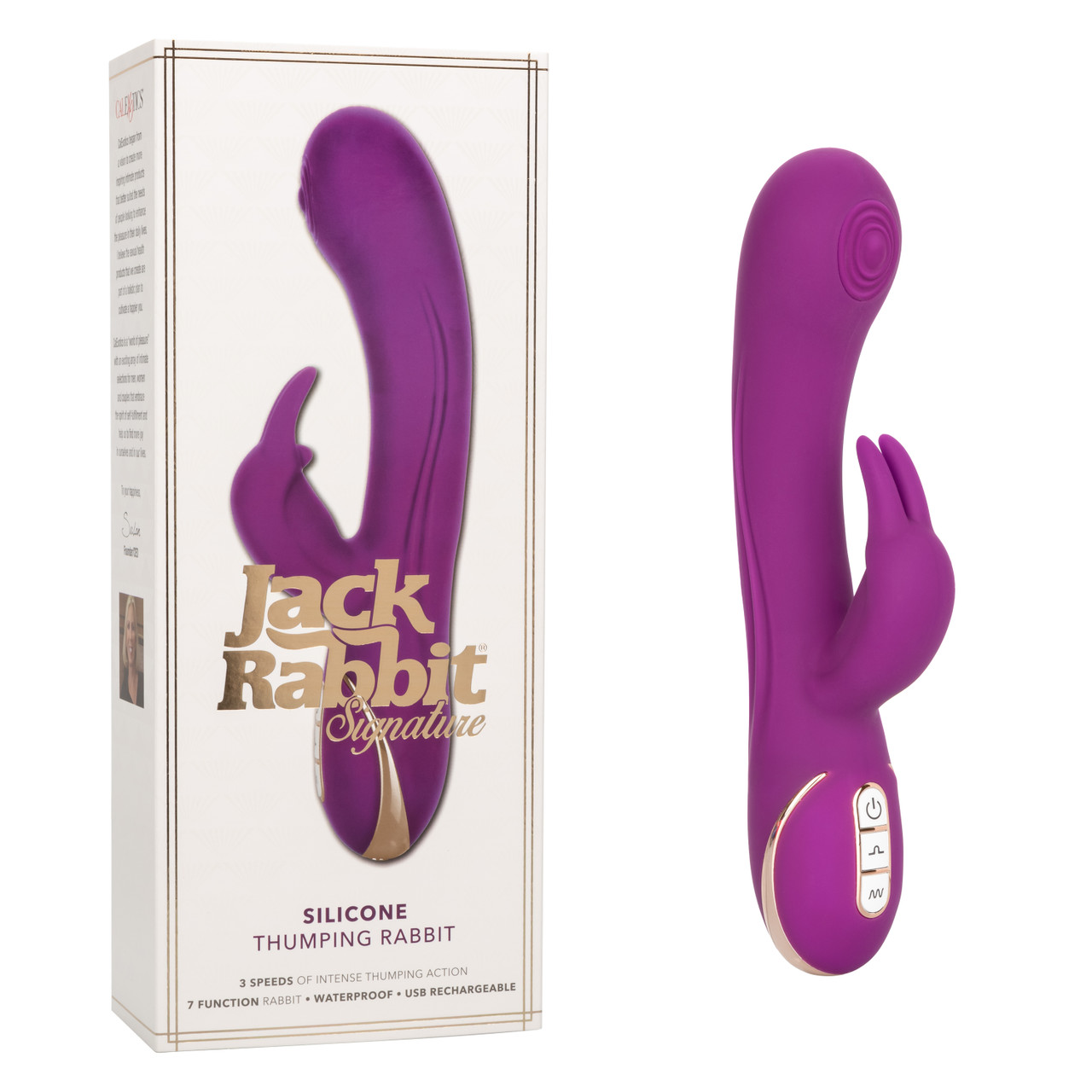 Вибратор-кролик с пульсацией CalExotics Jack Rabbit Thumping, фиолетовый