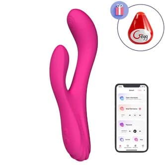 Вибратор-кролик с осцилляцией и нагревом Lovense Osci 3, розовый