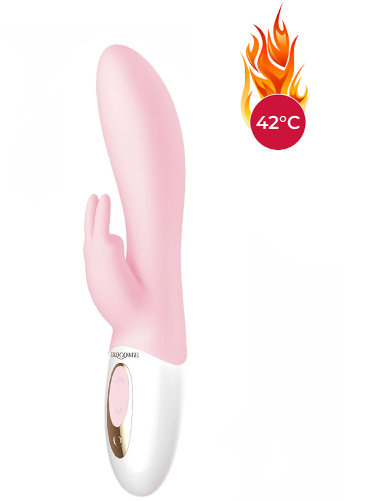Вибратор-кролик с ротацией и нагревом Erocome Hydra, нежно-розовый