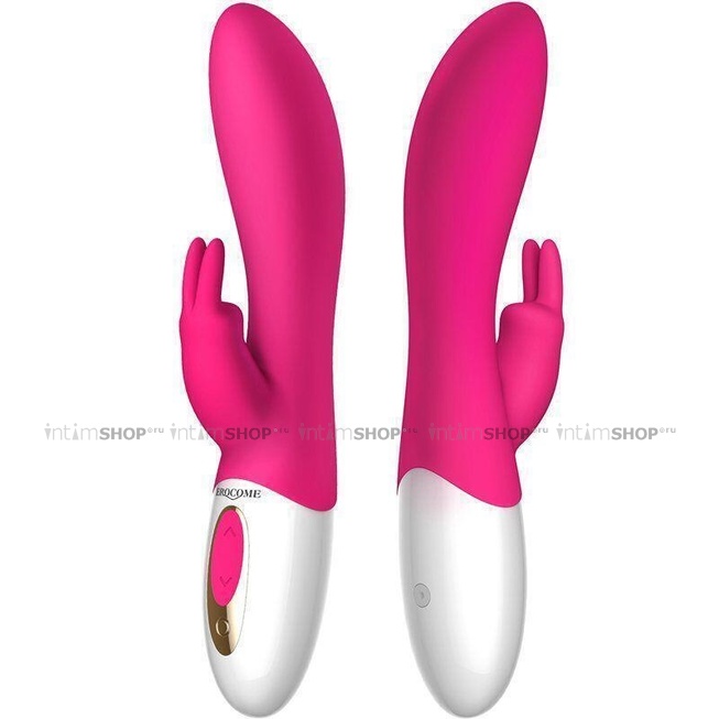 Вибратор-кролик с ротацией и нагревом Erocome Hydra, ярко-розовый от IntimShop