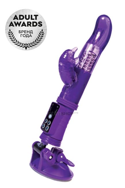Вибратор-кролик с ротацией Toyfa A-Toys High-Tech fantasy, темно-фиолетовый