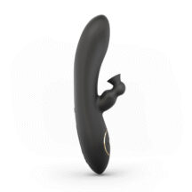 Вибратор с вакуумным стимулятором клитора Dorcel Divine Rabbit, чёрный
