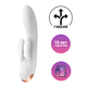 Вибратор-кролик Satisfyer Double Flex с двумя клиторальными отростками, белый