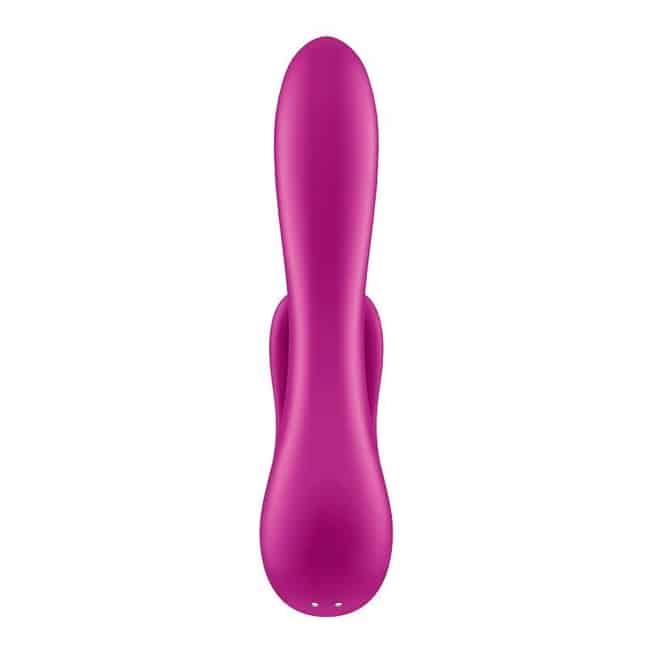 Вибратор-кролик Satisfyer Double Flex с двумя клиторальными отростками, лиловый - фото 5