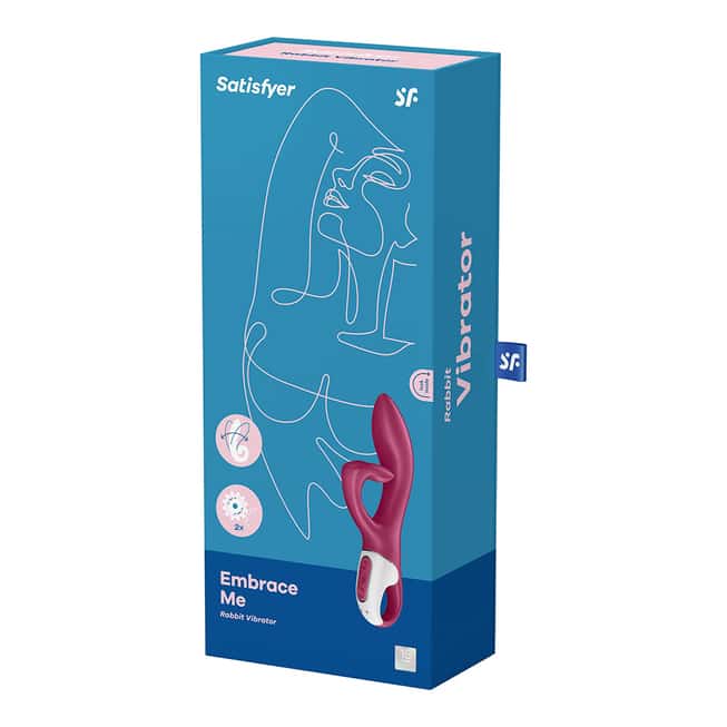 Вибратор-кролик Satisfyer Embrace Me с тремя клиторальными отростками, ягодный - фото 2