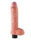 Вибратор PipeDream King Cock 10 Vibrating Cock with Balls 26 см, телесный