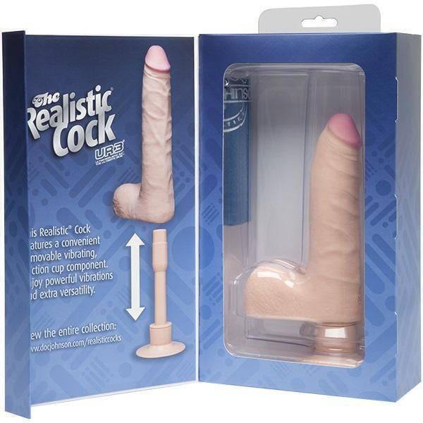 Вибратор Doc Johnson The Realistic® Cock Slim, 15.7 см