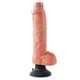 Вибратор PipeDream King Cock 10 Vibrating Cock with Balls 26 см, телесный