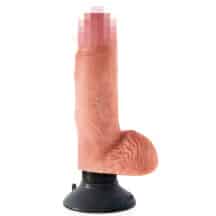 Вибратор PipeDream King Cock 7 Vibrating Cock with Balls 18.5 см, телесный