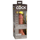 Вибратор-реалистик PipeDream King Cock Elite Dual Density 17.8 см, телесный темный