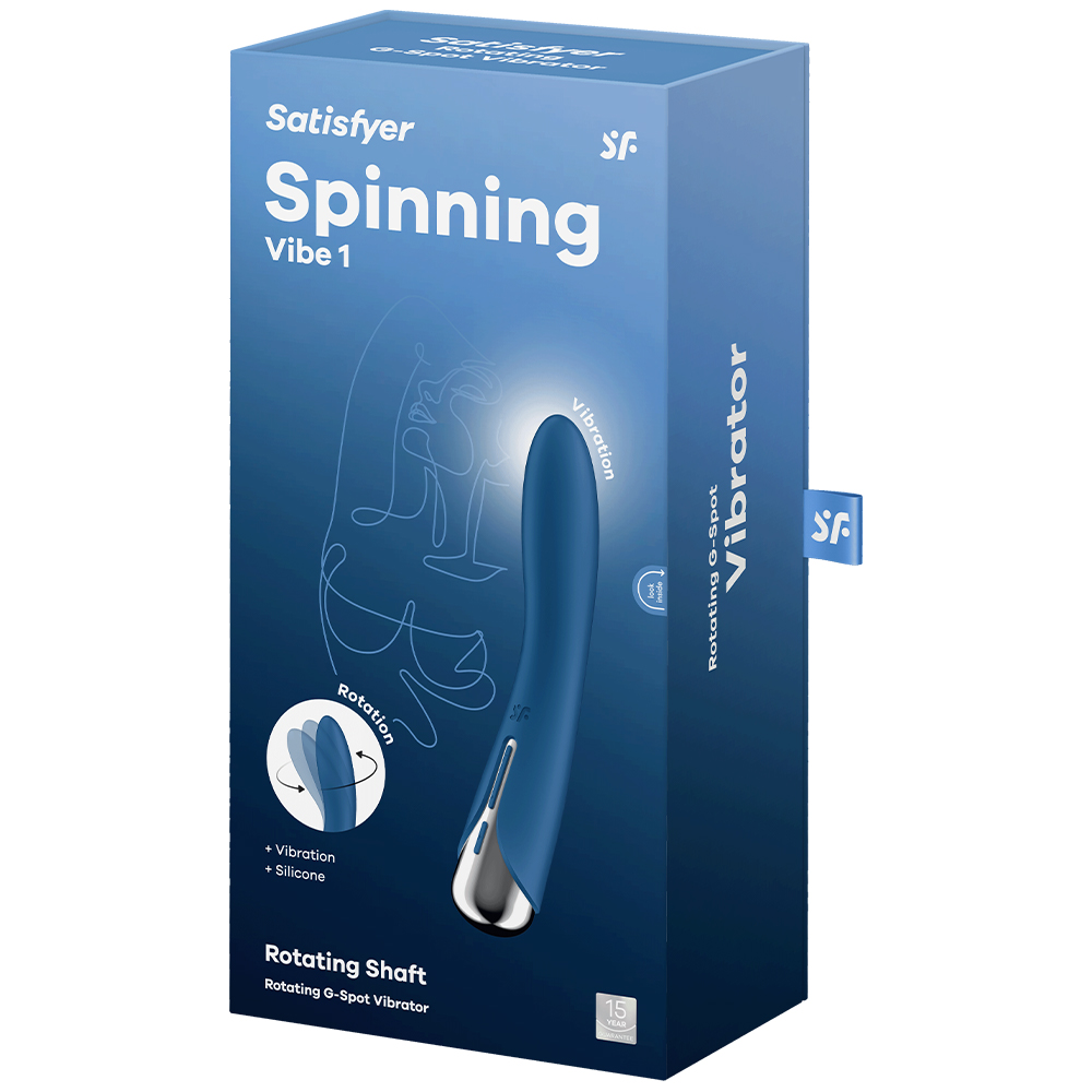 Вибратор-ротатор Satisfyer Spinning 1, синий