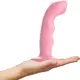 Фаллоимитатор с двусторонней таппинг-стимуляцией Strap-on-me Wave, розовый