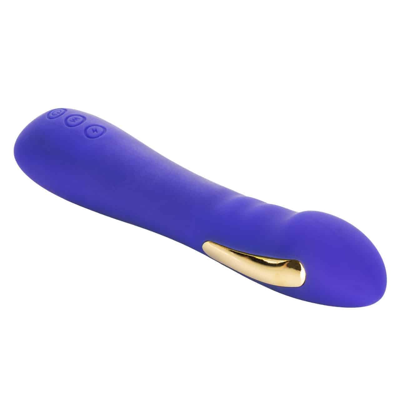 Вибратор с электростимуляцией CalExotics Impulse Intimate Petite Wand, синий