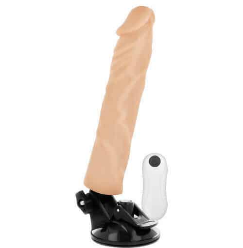 Вибратор с пультом DreamLove BaseCock, 21 см, телесный