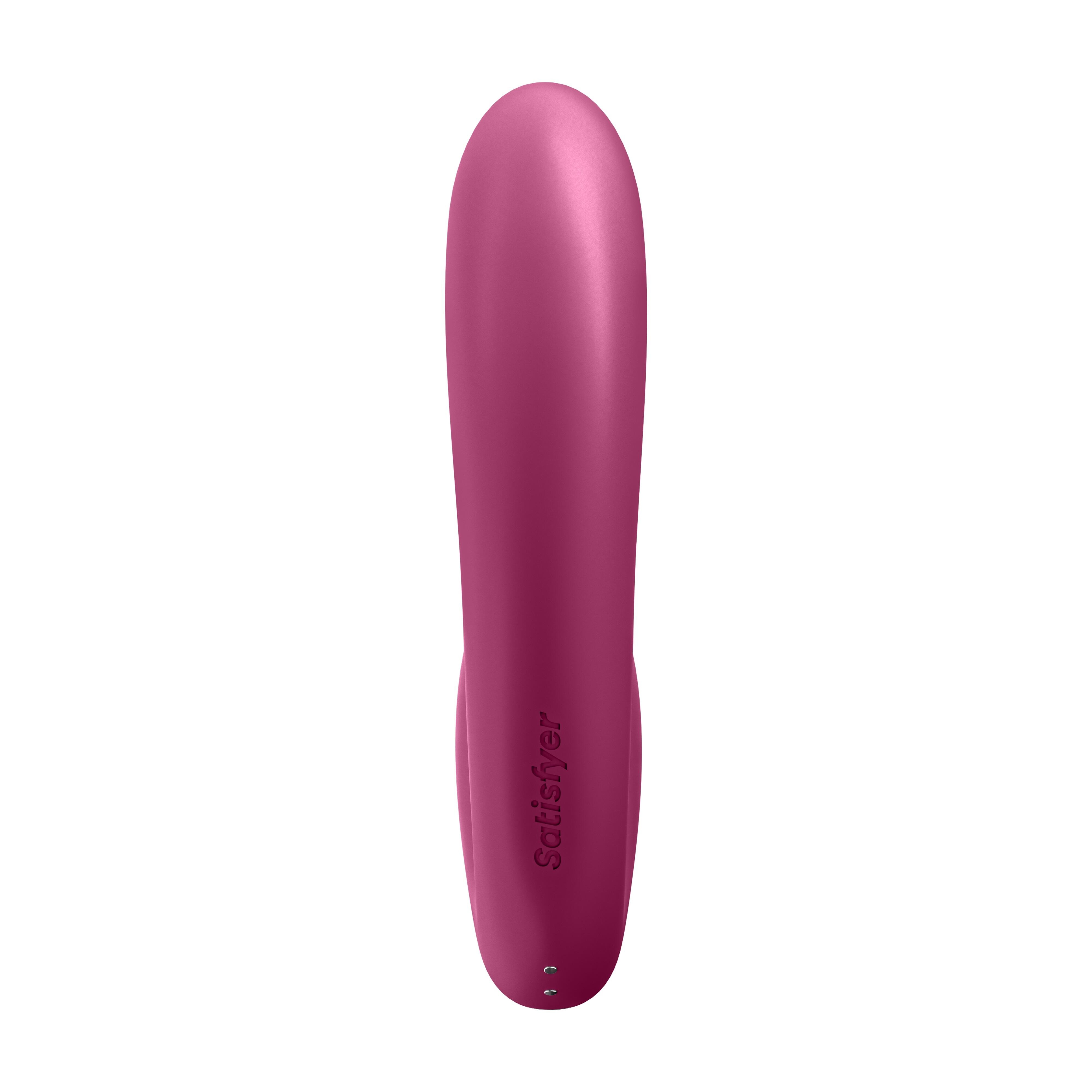 Вибратор с вакуумно-волновым стимулятором клитора Satisfyer Sunray с фиксацией формы, ягодный