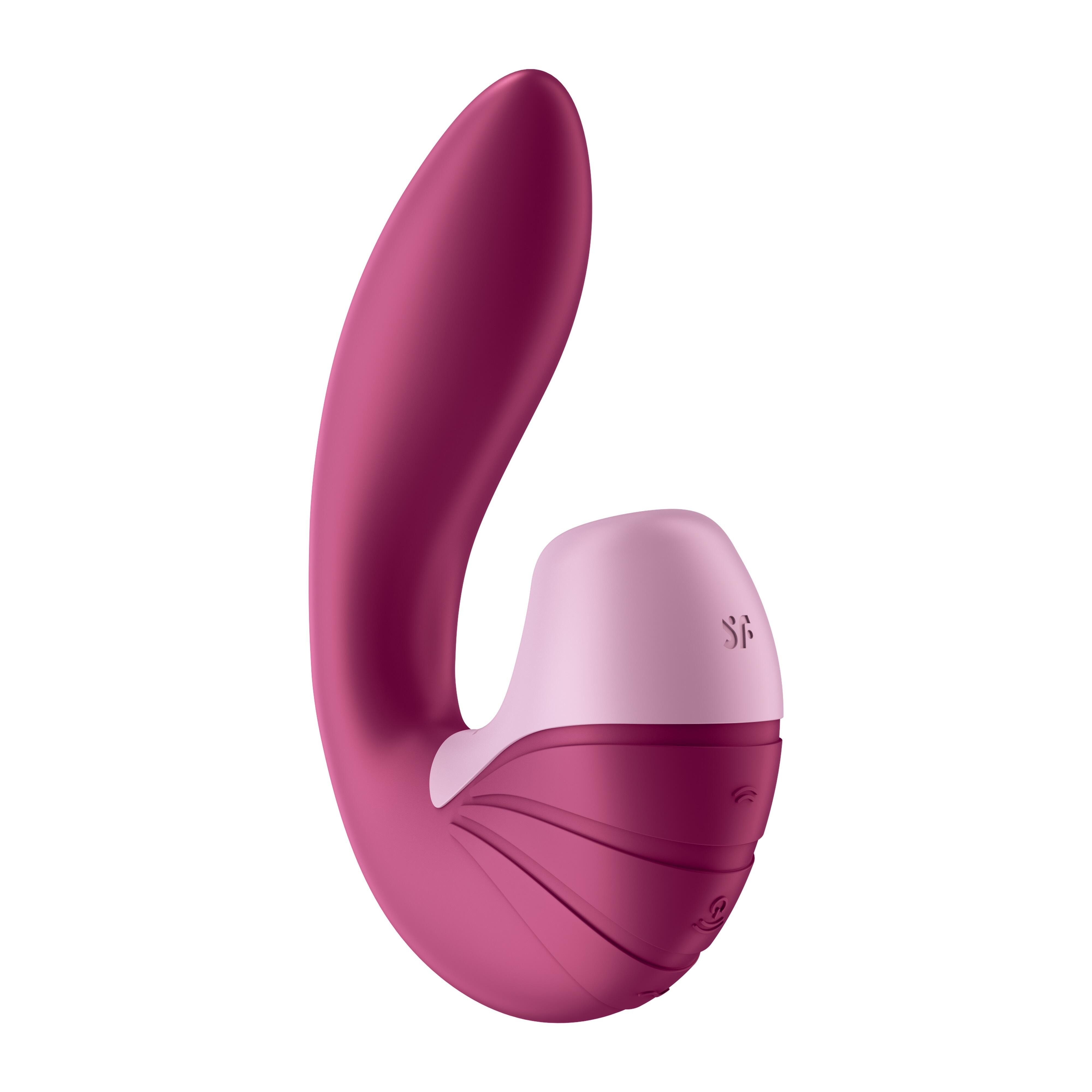 Вибратор с вакуумно-волновым стимулятором клитора Satisfyer Supernova, ягодный