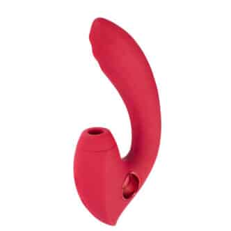 Вибратор с вакуумно-волновым стимулятором клитора Woma Grace, красный