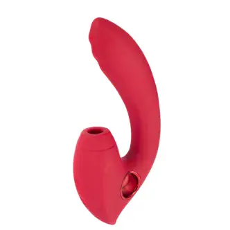 Вибратор с вакуумно-волновым стимулятором клитора Woma Grace, красный