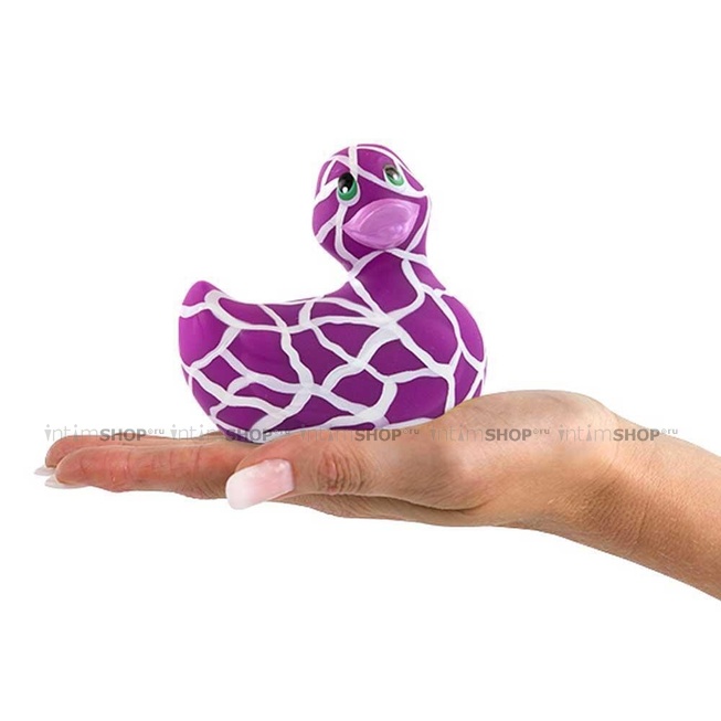 Вибратор-уточка Big Teaze Toys I Rub My Duckie 2.0, бело-фиолетовый - фото 3