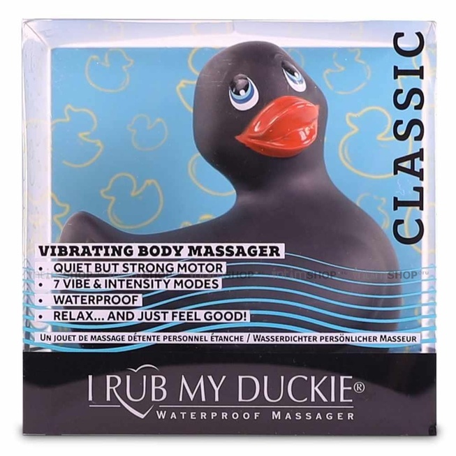 Вибратор-уточка Big Teaze Toys I Rub My Duckie 2.0, черный - фото 2