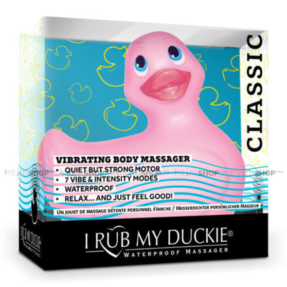 Вибратор-уточка Big Teaze Toys I Rub My Duckie 2.0, розовый - фото 2