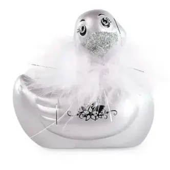 Вибратор-уточка Big Teaze Toys I Rub My Duckie 2.0, серебристый