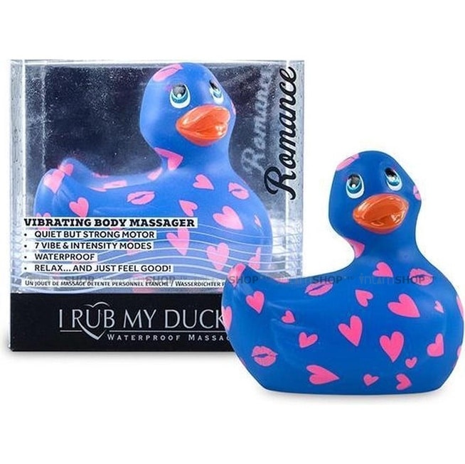Вибратор-уточка Big Teaze Toys I Rub My Duckie 2.0, сине-фиолетовый - фото 2