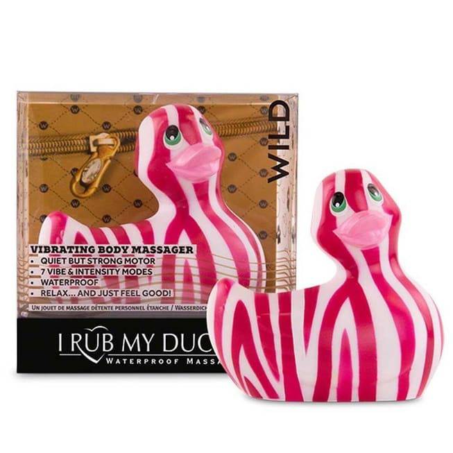 Вибратор-уточка Big Teaze Toys I Rub My Duckie 2.0 Wild, розово-красный - фото 2