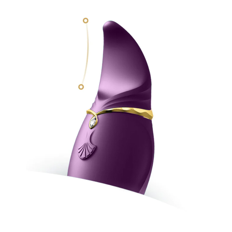 Клиторальный стимулятор с подвижным язычком и вибрацией Zalo Hero, фиолетовый