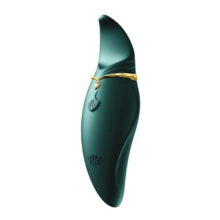 Клиторальный стимулятор с подвижным язычком и вибрацией Zalo Hero, зелёный